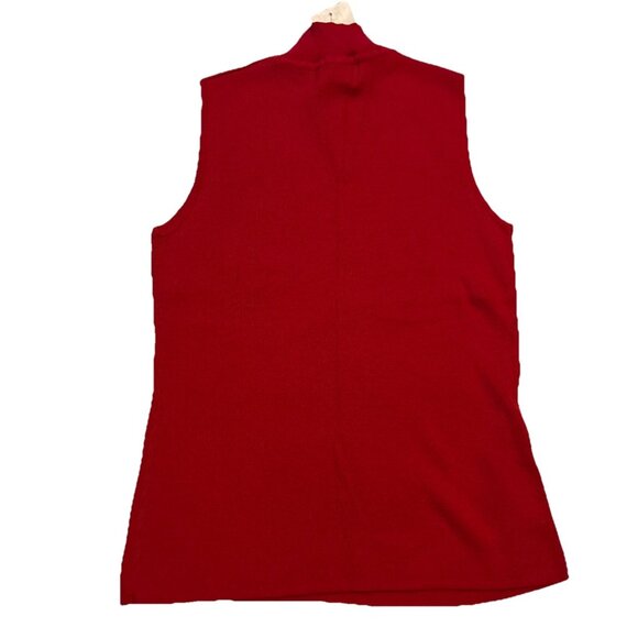 Sag Harbor Red Sleeveless Cotton Sweater Size Small NWT - Picture 6 of 6